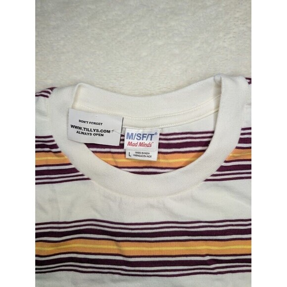 Men’s M/SF/T Mad Minds Striped T Shirt Large - Picture 3 of 6